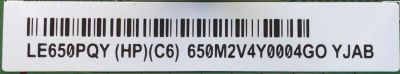 T-CON PARA TV LG OLED / NUMERO DE PARTE 6871L-4975B / 6870C-0733A / LE650PQY (HP)(C6) / 4975B / LE550AQD-EPC2-YJ1 / PANEL AC650AQY APA1_RS / MODELO OLED65A1PUA / OLED65A1PUA.DUSQLJR - Imagen 2